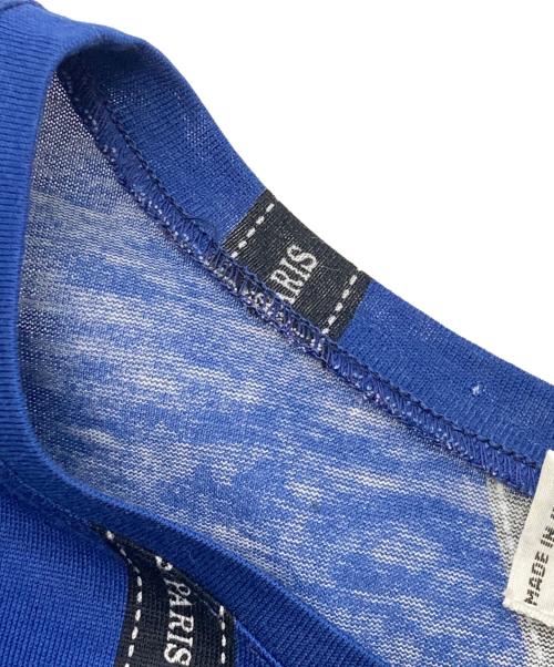 HERMES（エルメス）HERMES (エルメス) ボルディック柄 Tシャツ ブルー×ブラック サイズ:Ｌの古着・服飾アイテム