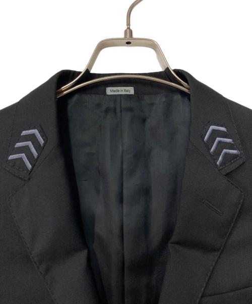 LANVIN（ランバン）LANVIN (ランバン) エルボーパッチテーラードジャケット ブラック サイズ:44の古着・服飾アイテム