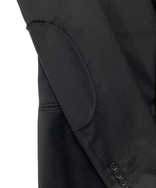 LANVIN（ランバン）LANVIN (ランバン) エルボーパッチテーラードジャケット ブラック サイズ:44の古着・服飾アイテム