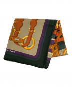 HERMESエルメス）の古着「カレ90」｜グリーン×パープル