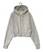 BEAUTY&YOUTHビューティーアンドユース）の古着「コットン ショートフロントジップパーカ」｜グレー