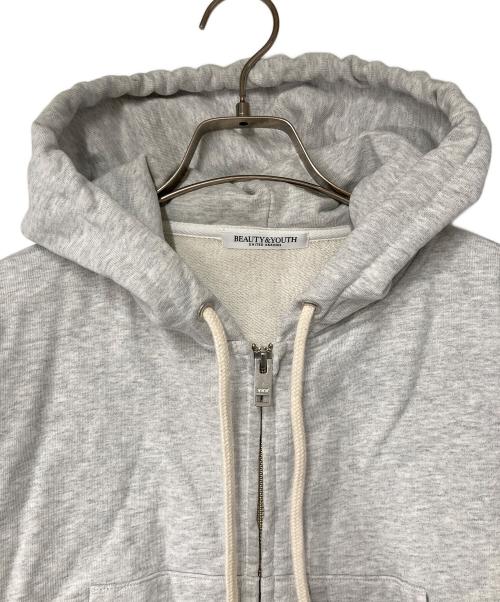 BEAUTY&YOUTH（ビューティーアンドユース）BEAUTY&YOUTH (ビューティーアンドユース) コットン ショートフロントジップパーカ グレー サイズ:FREEの古着・服飾アイテム