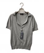 JOHN SMEDLEYジョンスメドレー）の古着「スキッパーニットポロシャツ」｜グレー