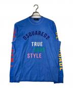 DSQUARED2ディースクエアード）の古着「ロングスリーブカットソー S74GD1132」｜ブルー