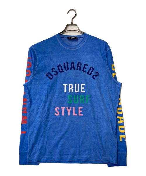 DSQUARED2（ディースクエアード）DSQUARED2 (ディースクエアード) ロングスリーブカットソー S74GD1132 ブルー サイズ:XLの古着・服飾アイテム