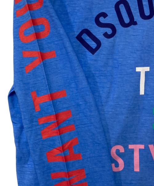 DSQUARED2（ディースクエアード）DSQUARED2 (ディースクエアード) ロングスリーブカットソー S74GD1132 ブルー サイズ:XLの古着・服飾アイテム
