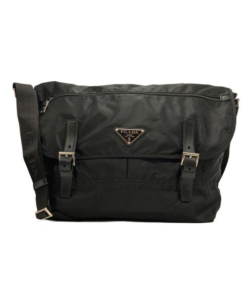 PRADA（プラダ）PRADA (プラダ) ナイロンショルダーバッグ ブラックの古着・服飾アイテム