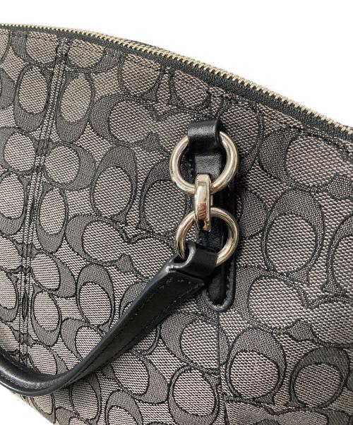 COACH（コーチ）COACH (コーチ) シグネチャーキャンバス 2WAYバッグ グレー×ブラックの古着・服飾アイテム