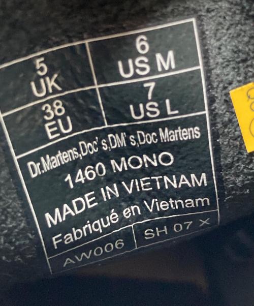 Dr.Martens（ドクターマーチン）Dr.Martens (ドクターマーチン) 1460 MONO 8 ホールブーツ AW006 ブラック サイズ:EU38/UK5の古着・服飾アイテム
