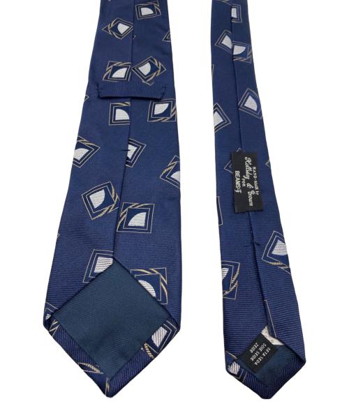 BEAMS（ビームス）BEAMS (ビームス) Holliday Brown 総柄ネクタイ ネイビー サイズ:-の古着・服飾アイテム