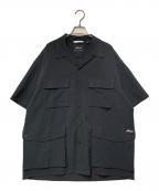 NANGAナンガ）の古着「DOT AIR UTILITY PK SHORT SLEEVE SHIRT ショートスリーブシャツ NW2411-1H201-A」｜ネイビー