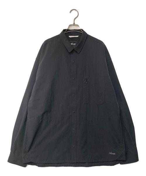 NANGA（ナンガ）NANGA (ナンガ) エアークロスコンフィーL／Sシャツ ブラック サイズ:XLの古着・服飾アイテム