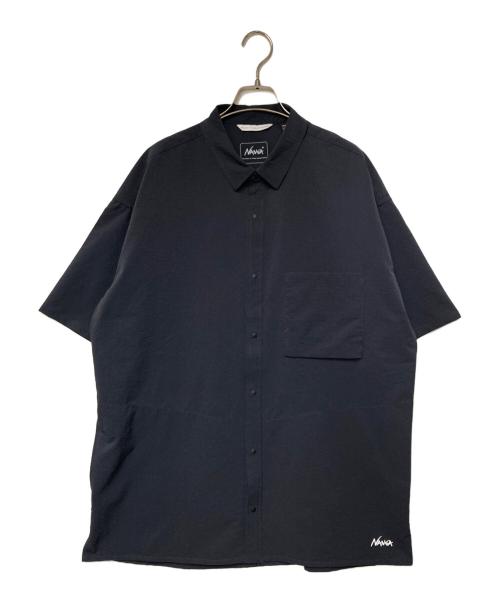 NANGA（ナンガ）NANGA (ナンガ) AIR CLOTH COMFY S/S SHIRT NAG-S22-SH02 ネイビー サイズ:XLの古着・服飾アイテム