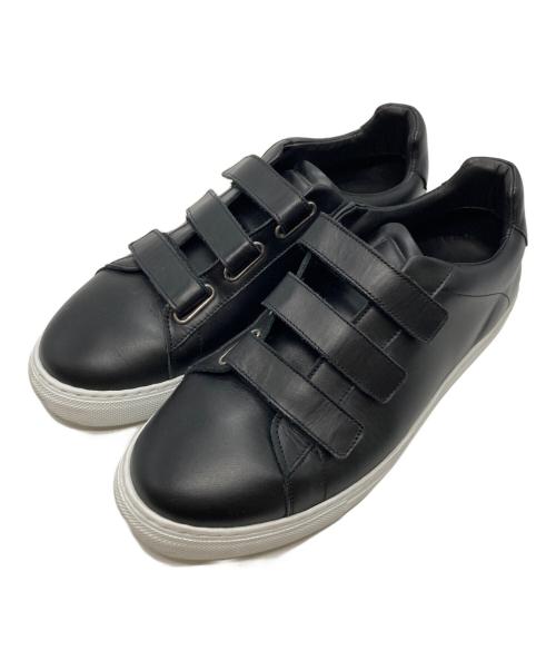 BARNEYS NEWYORK（バーニーズ・ニューヨーク）BARNEYS NEWYORK (バーニーズ・ニューヨーク) ベルクロスニーカー ブラック サイズ:41の古着・服飾アイテム