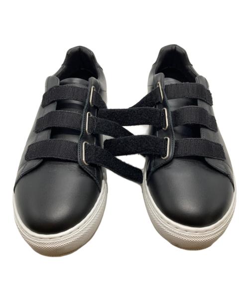 BARNEYS NEWYORK（バーニーズ・ニューヨーク）BARNEYS NEWYORK (バーニーズ・ニューヨーク) ベルクロスニーカー ブラック サイズ:41の古着・服飾アイテム