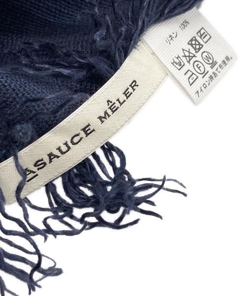 ASAUCE MELER（アソースメレ）ASAUCE MELER (アソースメレ) リネンストール ネイビーの古着・服飾アイテム
