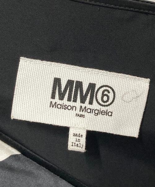 MM6 Maison Margiela（エムエムシックスメゾンマルジェラ）MM6 Maison Margiela (エムエムシックスメゾンマルジェラ) スカーフドッキング変形プルオーバーブラウス S32NC0642 STN962 ブラック×ホワイト サイズ:UNIの古着・服飾アイテム