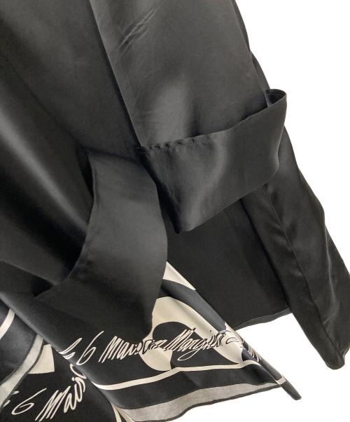 MM6 Maison Margiela（エムエムシックスメゾンマルジェラ）MM6 Maison Margiela (エムエムシックスメゾンマルジェラ) スカーフドッキング変形プルオーバーブラウス S32NC0642 STN962 ブラック×ホワイト サイズ:UNIの古着・服飾アイテム