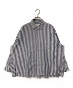 ticca×Spick and Spanティッカ×スピックアンドスパン）の古着「別注 スクエアビッグシャツ」｜ネイビー×ホワイト