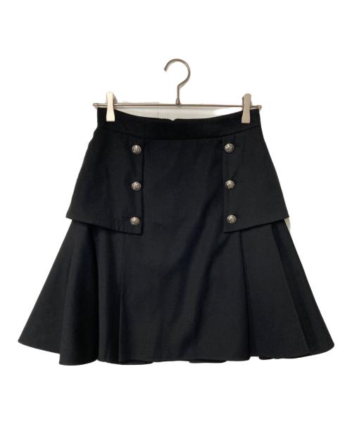 ALEXANDER McQUEEN（アレキサンダーマックイーン）ALEXANDER McQUEEN (アレキサンダーマックイーン) フレアスカート 479329 QJJ12 ブラック サイズ:38の古着・服飾アイテム