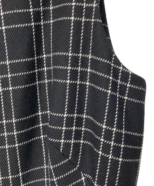 ALEXANDER McQUEEN（アレキサンダーマックイーン）ALEXANDER McQUEEN (アレキサンダーマックイーン) チェックノースリ－ブワンピース 639939 ブラック サイズ:38の古着・服飾アイテム