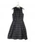 ALEXANDER McQUEEN（アレキサンダーマックイーン）の古着「チェックノースリ－ブワンピース 639939」｜ブラック