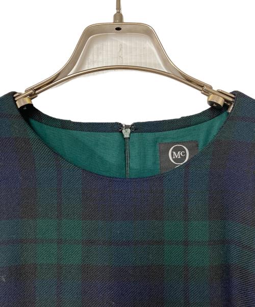 ALEXANDER McQUEEN（アレキサンダーマックイーン）ALEXANDER McQUEEN (アレキサンダーマックイーン) チェックワンピース 298945 グリーン サイズ:44の古着・服飾アイテム