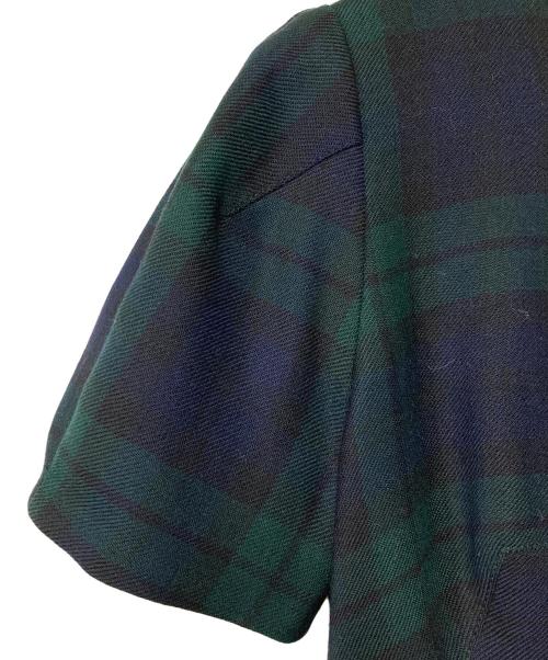 ALEXANDER McQUEEN（アレキサンダーマックイーン）ALEXANDER McQUEEN (アレキサンダーマックイーン) チェックワンピース 298945 グリーン サイズ:44の古着・服飾アイテム