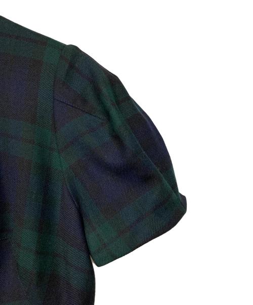 ALEXANDER McQUEEN（アレキサンダーマックイーン）ALEXANDER McQUEEN (アレキサンダーマックイーン) チェックワンピース 298945 グリーン サイズ:44の古着・服飾アイテム