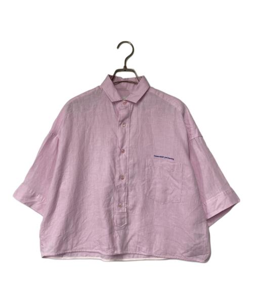 ticca（ティッカ）ticca (ティッカ) Spick and Span (スピックアンドスパン) 別注 リネン半袖エンブロイダイリーシャツ 0241401419 ピンク サイズ:Fの古着・服飾アイテム