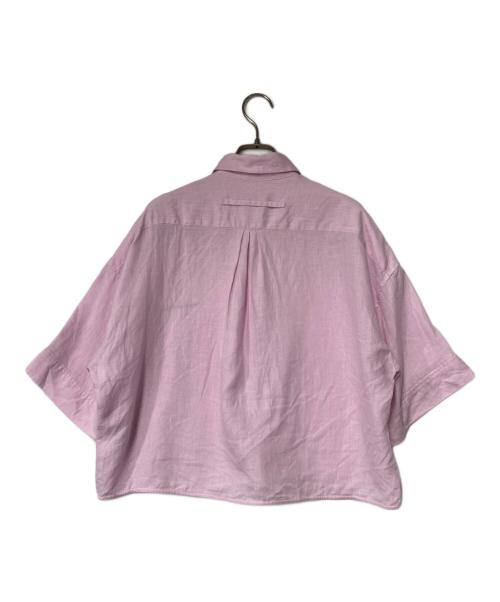 ticca（ティッカ）ticca (ティッカ) Spick and Span (スピックアンドスパン) 別注 リネン半袖エンブロイダイリーシャツ 0241401419 ピンク サイズ:Fの古着・服飾アイテム
