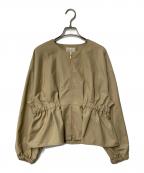 B:MING LIFE STORE by BEAMSビーミングライフストア バイ ビームス）の古着「ウエスト ギャザー ブルゾン」｜ベージュ