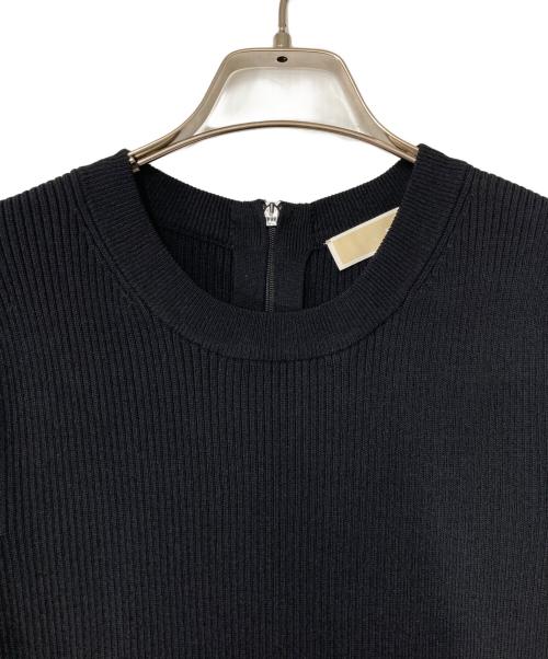 MICHAEL KORS（マイケル・コース）MICHAEL KORS (マイケルコース) ロゴサイドライン リブニットワンピース JS381NQ5ZV ブラック サイズ:Mの古着・服飾アイテム