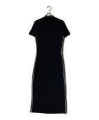 MICHAEL KORSマイケル・コース）の古着「ロゴサイドライン リブニットワンピース JS180LN5ZV」｜ブラック