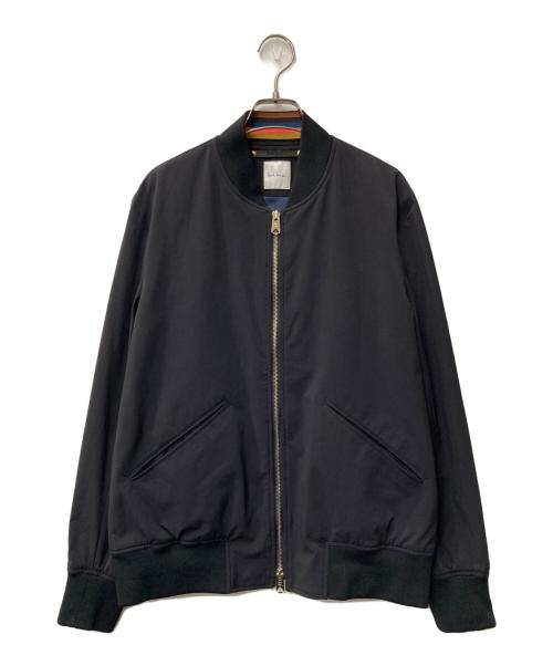 PAUL SMITH（ポールスミス）PAUL SMITH (ポールスミス) パフォーマンスストレッチ MA-1ブルゾン ブラック サイズ:Mの古着・服飾アイテム