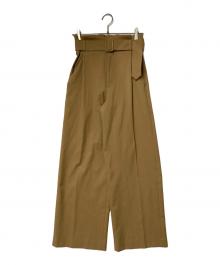 allureville（アルアバイル）の古着「シェルタリングビッグバックルパンツ 202310-12-180-11-020」｜ブラウン