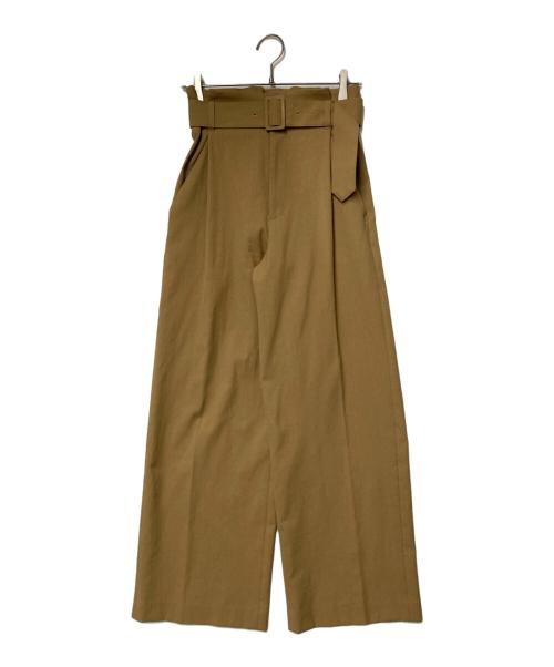 allureville（アルアバイル）allureville (アルアバイル) シェルタリングビッグバックルパンツ 202310-12-180-11-020 ブラウン サイズ:2の古着・服飾アイテム