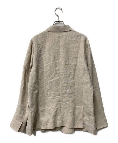 Leilian（レリアン）Leilian (レリアン) リネンダブルジャケット  ベージュ サイズ:13の古着・服飾アイテム