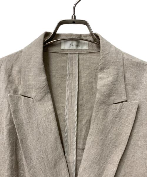 Leilian（レリアン）Leilian (レリアン) リネンダブルジャケット  ベージュ サイズ:13の古着・服飾アイテム