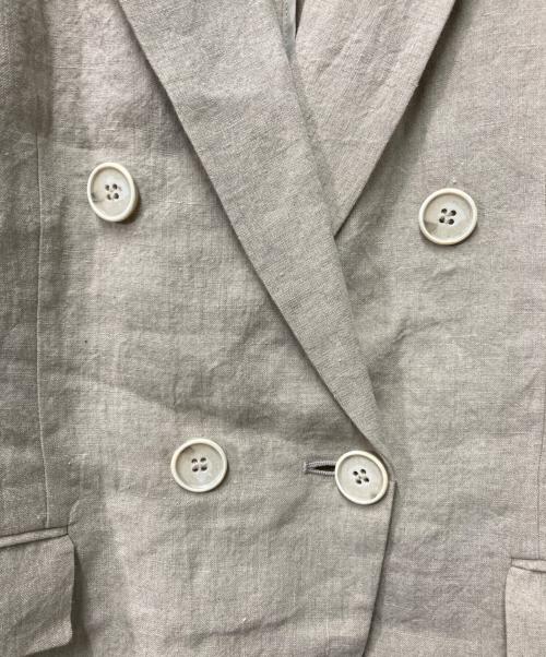 Leilian（レリアン）Leilian (レリアン) リネンダブルジャケット  ベージュ サイズ:13の古着・服飾アイテム