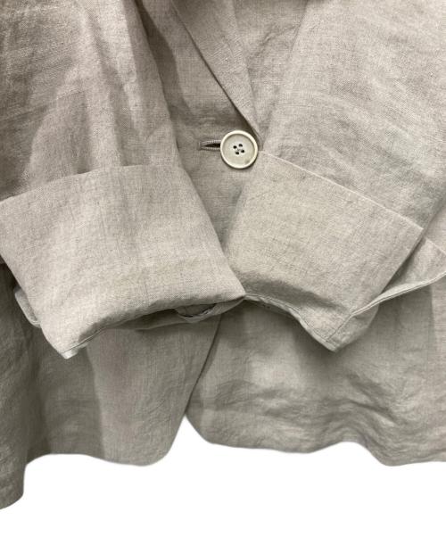 Leilian（レリアン）Leilian (レリアン) リネンダブルジャケット  ベージュ サイズ:13の古着・服飾アイテム