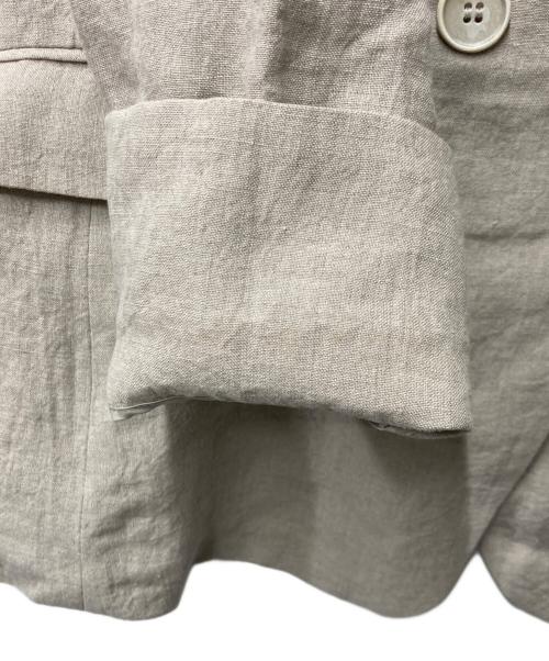 Leilian（レリアン）Leilian (レリアン) リネンダブルジャケット  ベージュ サイズ:13の古着・服飾アイテム