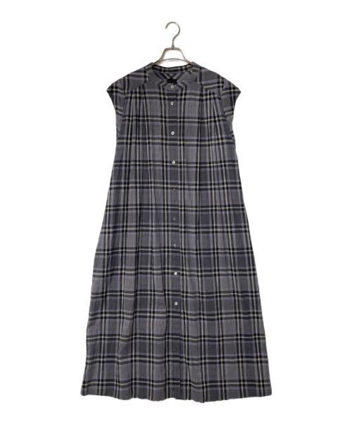 Spick and Span（スピック＆スパン）Spick and Span (スピックアンドスパン) 先染めサッカーシャツワンピース グレー サイズ:Fの古着・服飾アイテム