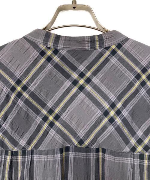 Spick and Span（スピック＆スパン）Spick and Span (スピックアンドスパン) 先染めサッカーシャツワンピース グレー サイズ:Fの古着・服飾アイテム