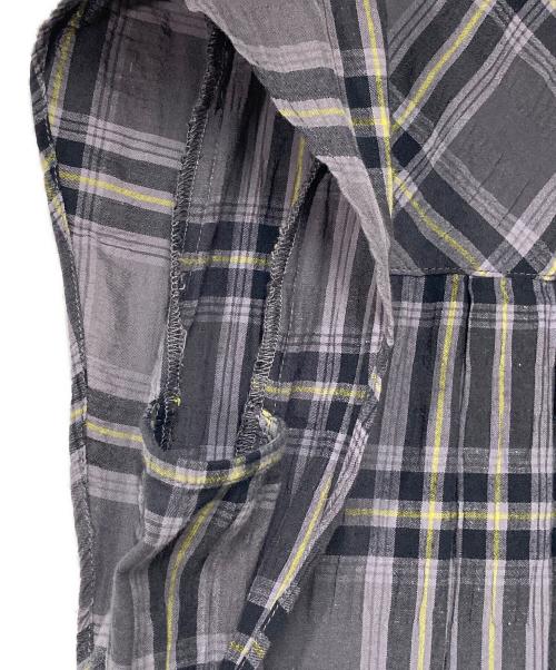 Spick and Span（スピック＆スパン）Spick and Span (スピックアンドスパン) 先染めサッカーシャツワンピース グレー サイズ:Fの古着・服飾アイテム