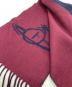 中古・古着 Vivienne Westwood (ヴィヴィアンウエストウッド) オーブロゴマフラー ボルドー×ネイビー：7000円