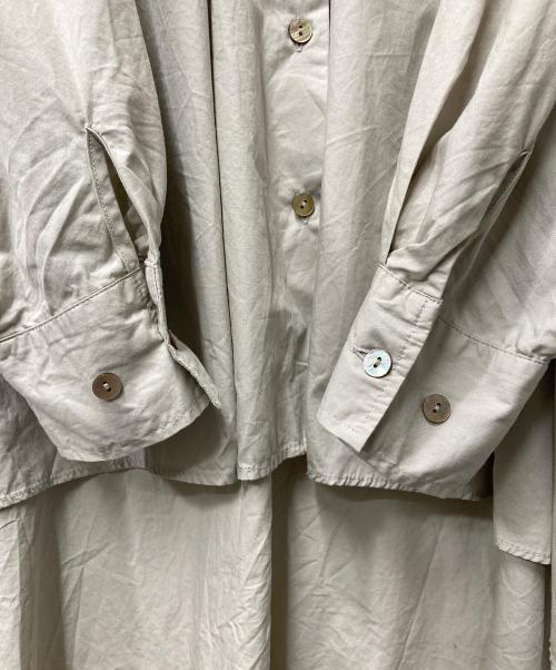 mizuiro-ind（ミズイロインド）mizuiro-ind (ミズイロインド) チュニックシャツワンピース ベージュ サイズ:SIZE Freeの古着・服飾アイテム