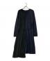 JIL SANDER NAVY（ジルサンダー ネイビー）の古着「切替プリーツワンピース JNWL5032C」｜ネイビー×ブラック