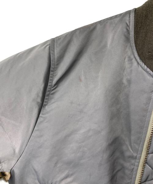 WACKO MARIA（ワコマリア）WACKO MARIA (ワコマリア) LEOPARD FAUX FUR MA-1 FLIGHT JACKET グレー×オレンジ サイズ:Sの古着・服飾アイテム