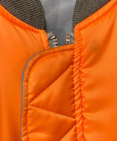 WACKO MARIA（ワコマリア）WACKO MARIA (ワコマリア) LEOPARD FAUX FUR MA-1 FLIGHT JACKET グレー×オレンジ サイズ:Sの古着・服飾アイテム